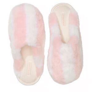 Victoria's Secret Pink and White Slippers